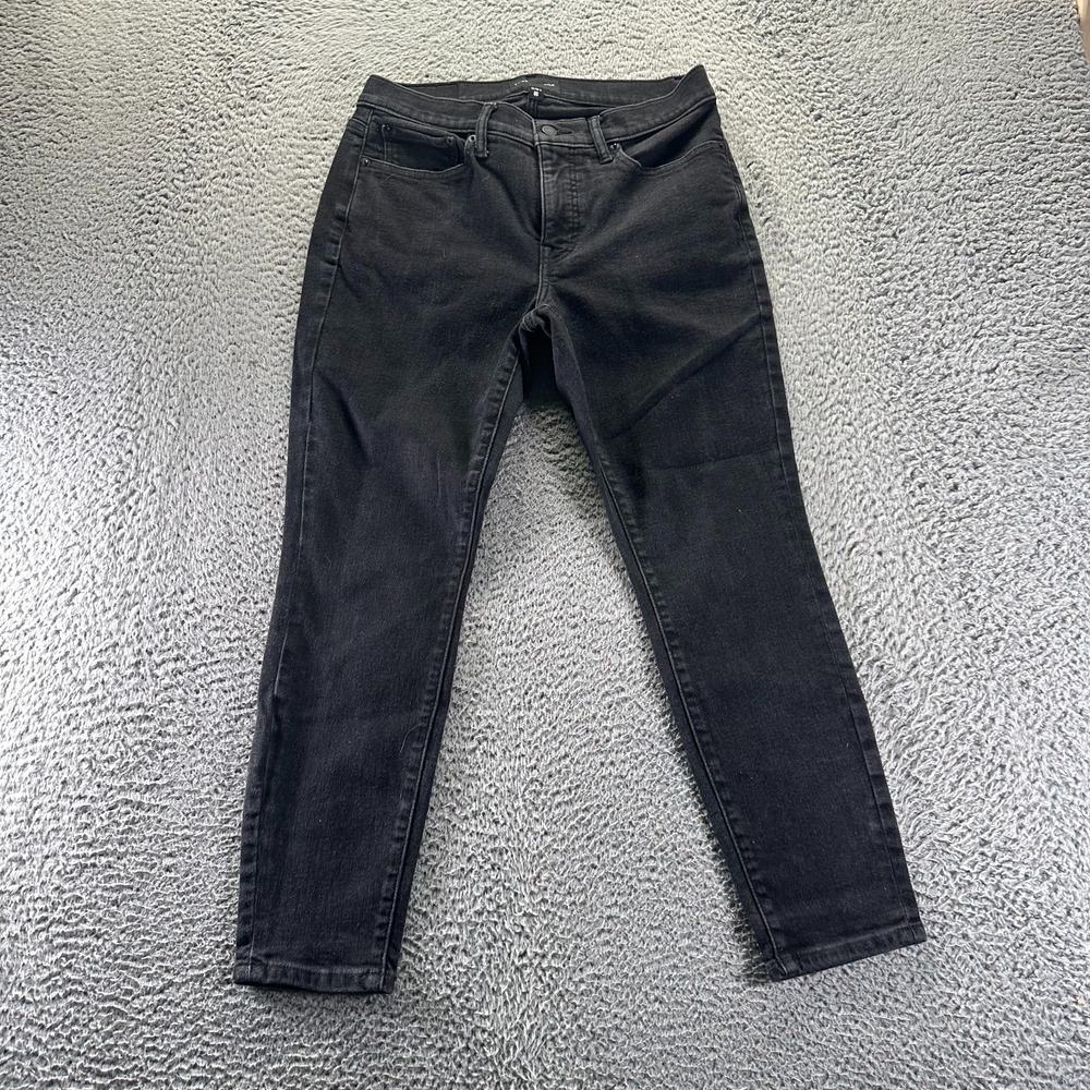 Lucky Brand AVA Jeans Womens 10 Black Denim Skinny Leg Mid-Rise Stretch Workwear